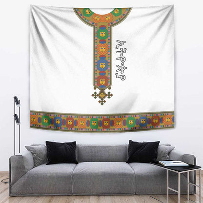 Ethiopia Saba Kemis Habesha Style Tapestry