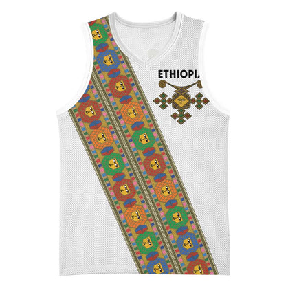 Ethiopia Saba Kemis Sash Style Basketball Jersey - African Pride