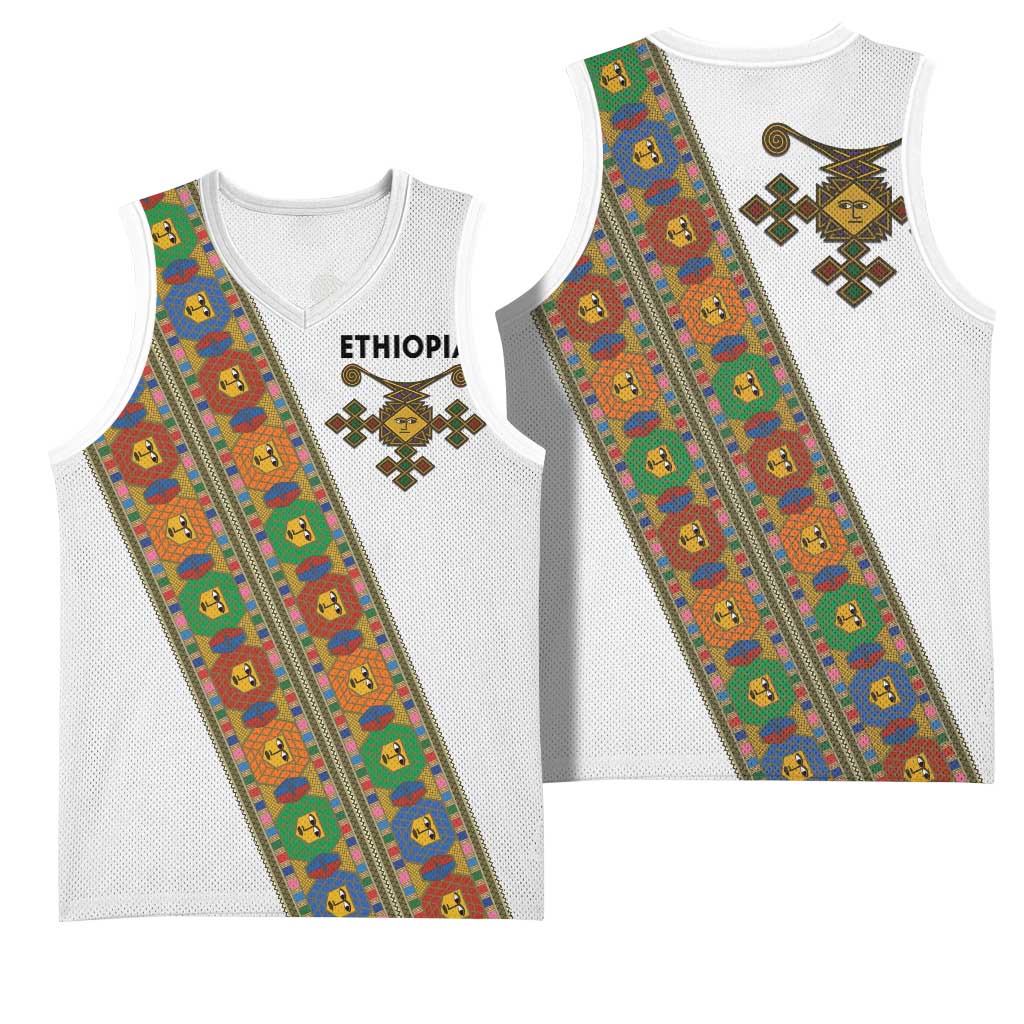 Ethiopia Saba Kemis Sash Style Basketball Jersey - African Pride