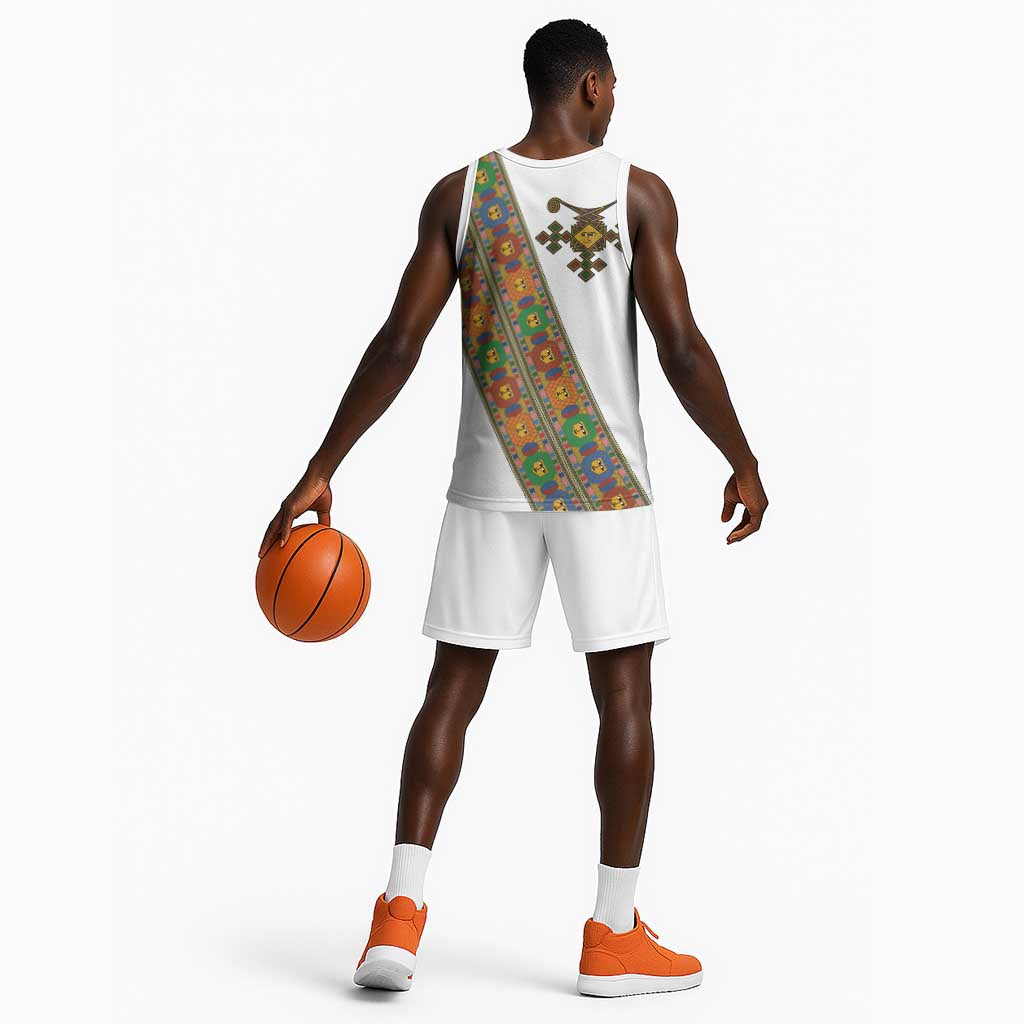 Ethiopia Saba Kemis Sash Style Basketball Jersey - African Pride