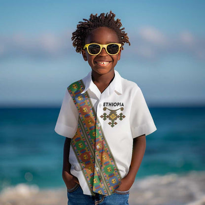 Ethiopia Saba Kemis Sash Style Kid Hawaiian Shirt