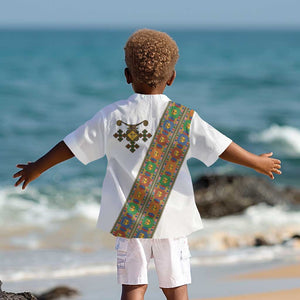 Ethiopia Saba Kemis Sash Style Kid Hawaiian Shirt
