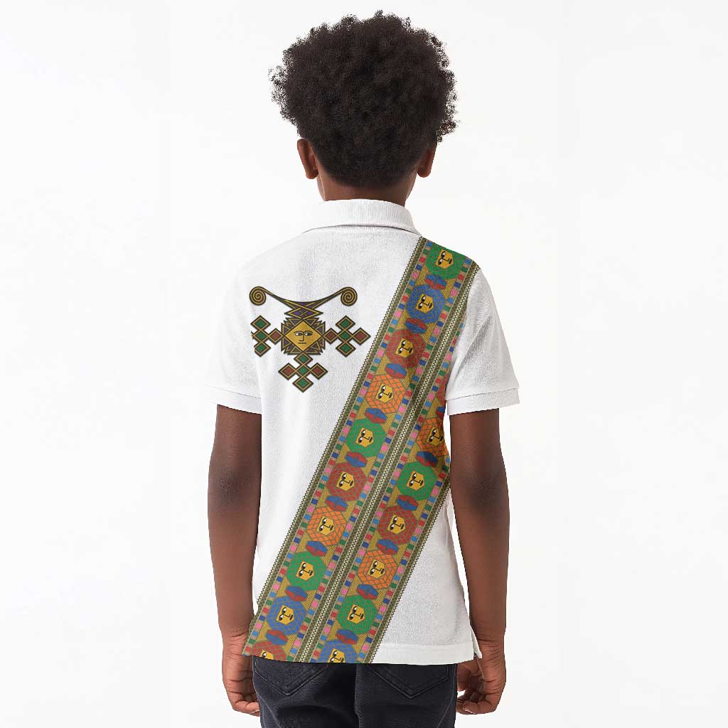Ethiopia Saba Kemis Sash Style Kid Polo Shirt