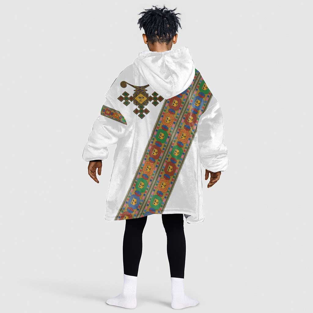 Ethiopia Saba Kemis Sash Style Kid Wearable Blanket Hoodie