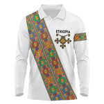 Ethiopia Saba Kemis Sash Style Long Sleeve Polo Shirt