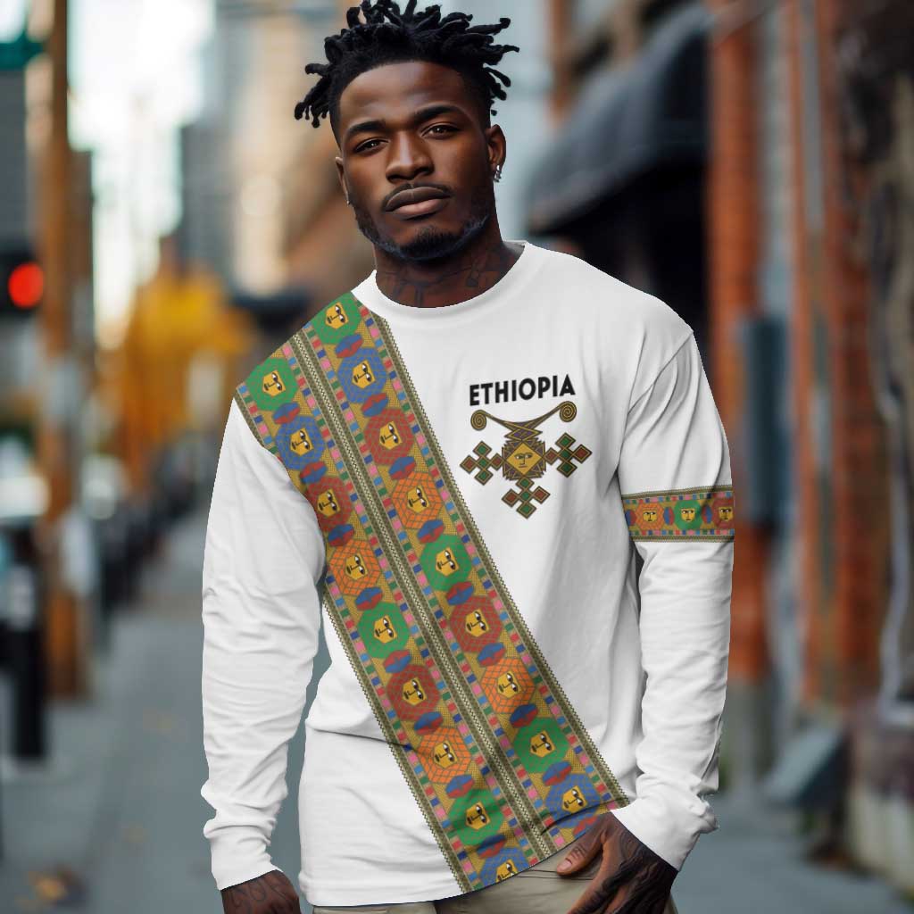 Ethiopia Saba Kemis Sash Style Long Sleeve Shirt