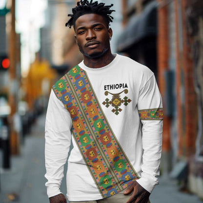 Ethiopia Saba Kemis Sash Style Long Sleeve Shirt