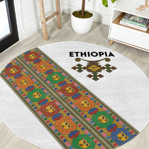 Ethiopia Saba Kemis Sash Style Round Carpet