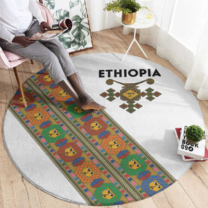 Ethiopia Saba Kemis Sash Style Round Carpet