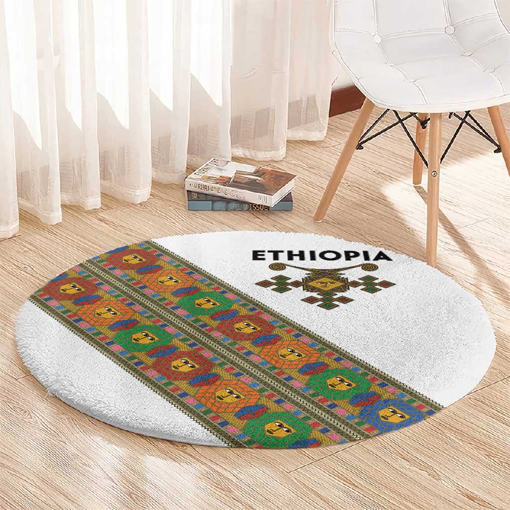Ethiopia Saba Kemis Sash Style Round Carpet
