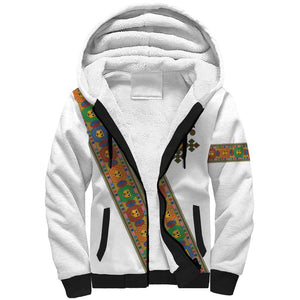 Ethiopia Saba Kemis Sash Style Sherpa Hoodie