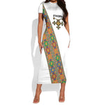 Ethiopia Saba Kemis Sash Style Short Sleeve Bodycon Dress LT15