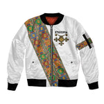 Ethiopia Saba Kemis Sash Style Sleeve Zip Bomber Jacket