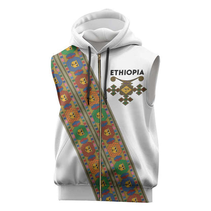 Ethiopia Saba Kemis Sash Style Sleeveless Zip Hoodie - African Pride
