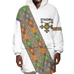 Ethiopia Saba Kemis Sash Style Wearable Blanket Hoodie