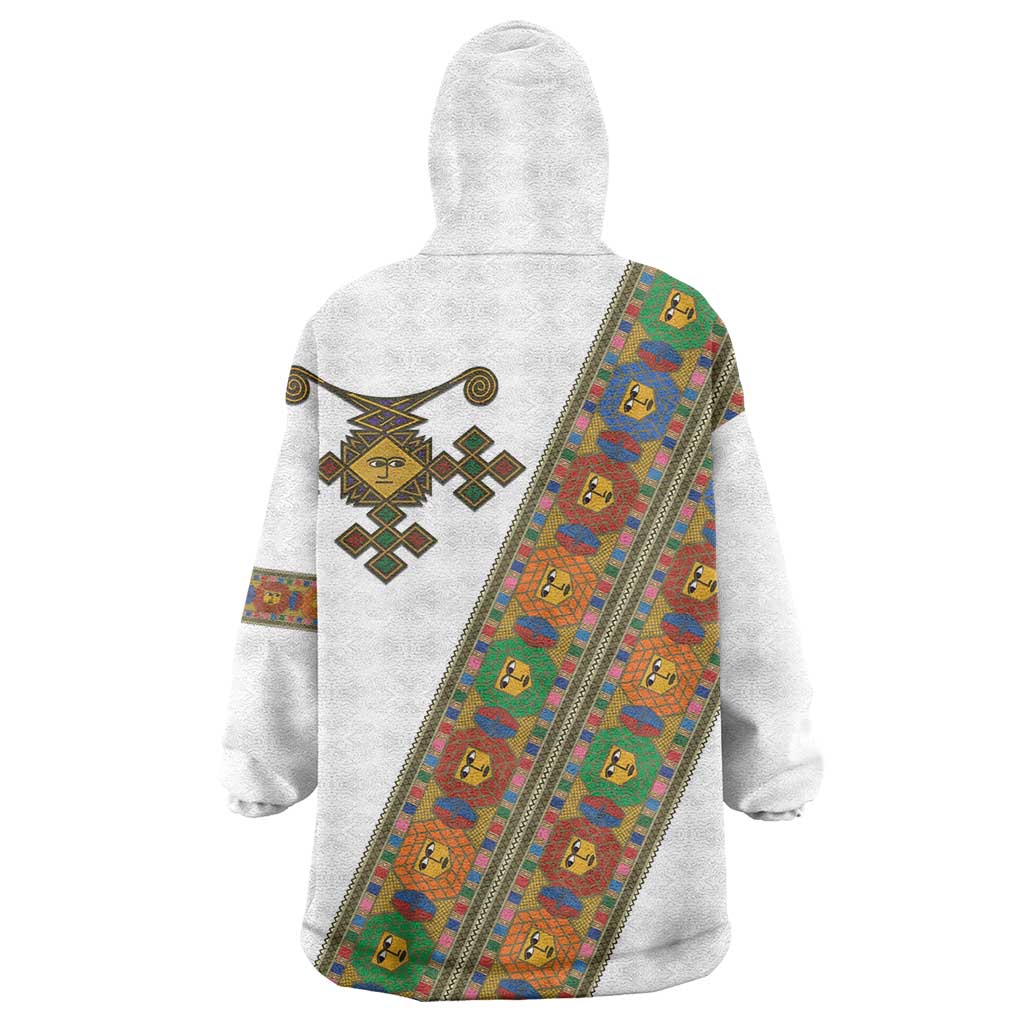 Ethiopia Saba Kemis Sash Style Wearable Blanket Hoodie