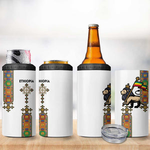 Ethiopia Saba Kemis 4 in 1 Can Cooler Tumbler Lion Of Judah