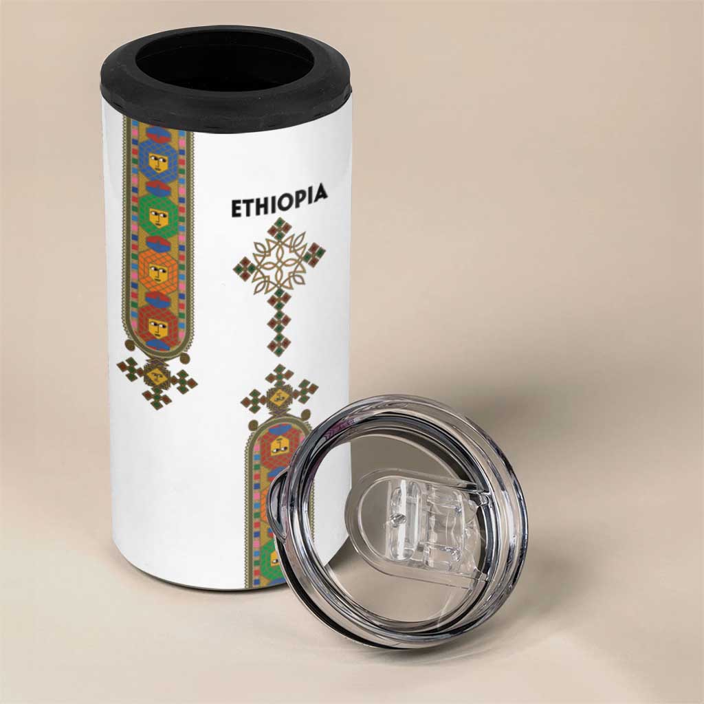 Ethiopia Saba Kemis 4 in 1 Can Cooler Tumbler Lion Of Judah