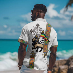 Ethiopia Saba Kemis Hawaiian Shirt Lion Of Judah