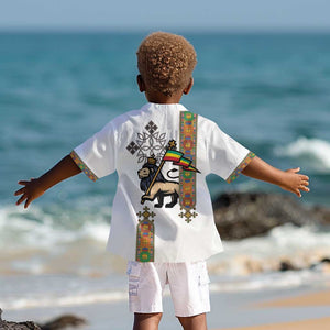 Ethiopia Saba Kemis Kid Hawaiian Shirt Lion Of Judah
