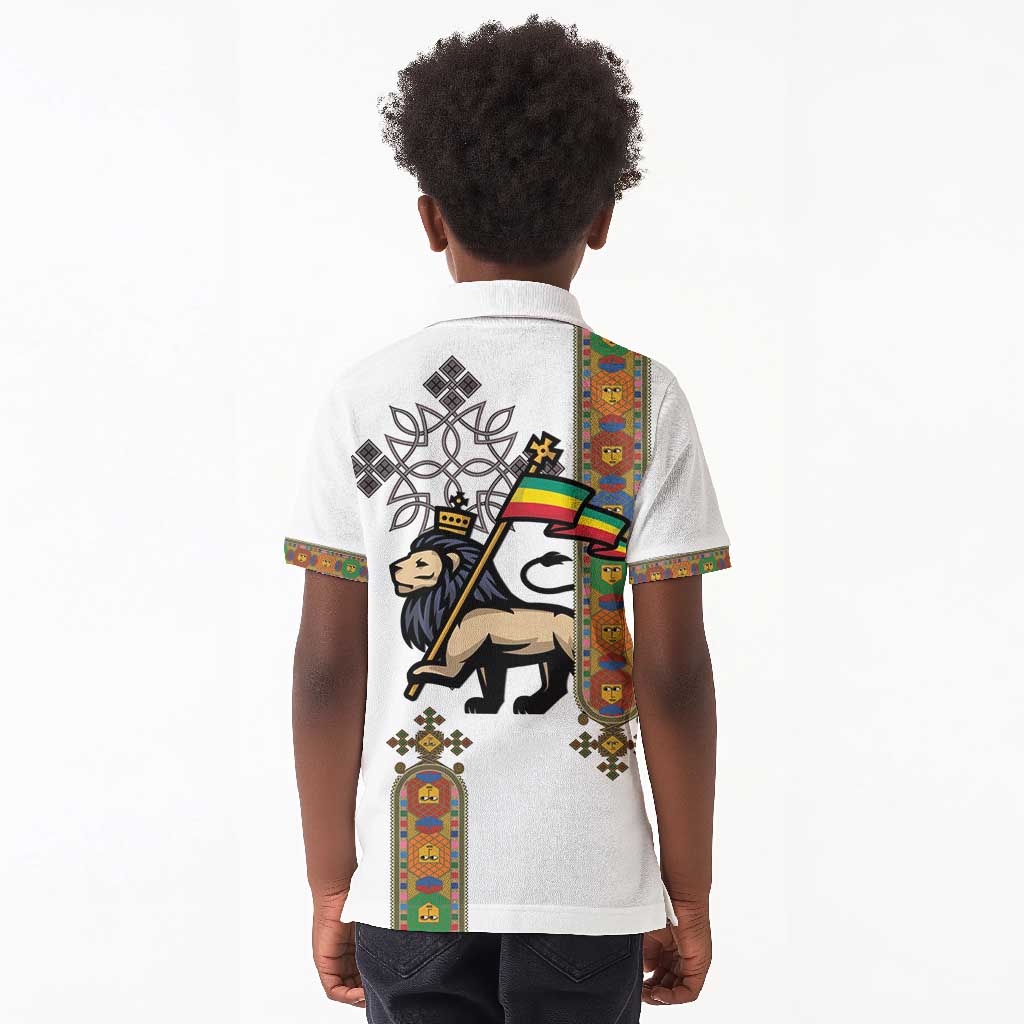 Ethiopia Saba Kemis Kid Polo Shirt Lion Of Judah