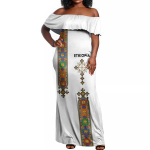 Ethiopia Saba Kemis Off Shoulder Maxi Dress Lion Of Judah