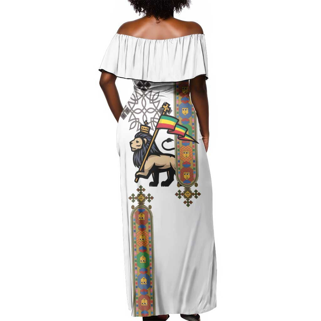 Ethiopia Saba Kemis Off Shoulder Maxi Dress Lion Of Judah