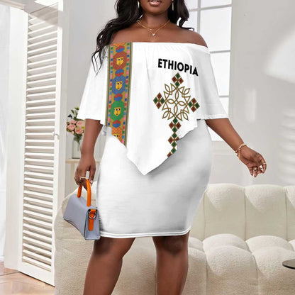 Ethiopia Saba Kemis Off Shoulder Short Dress Lion Of Judah