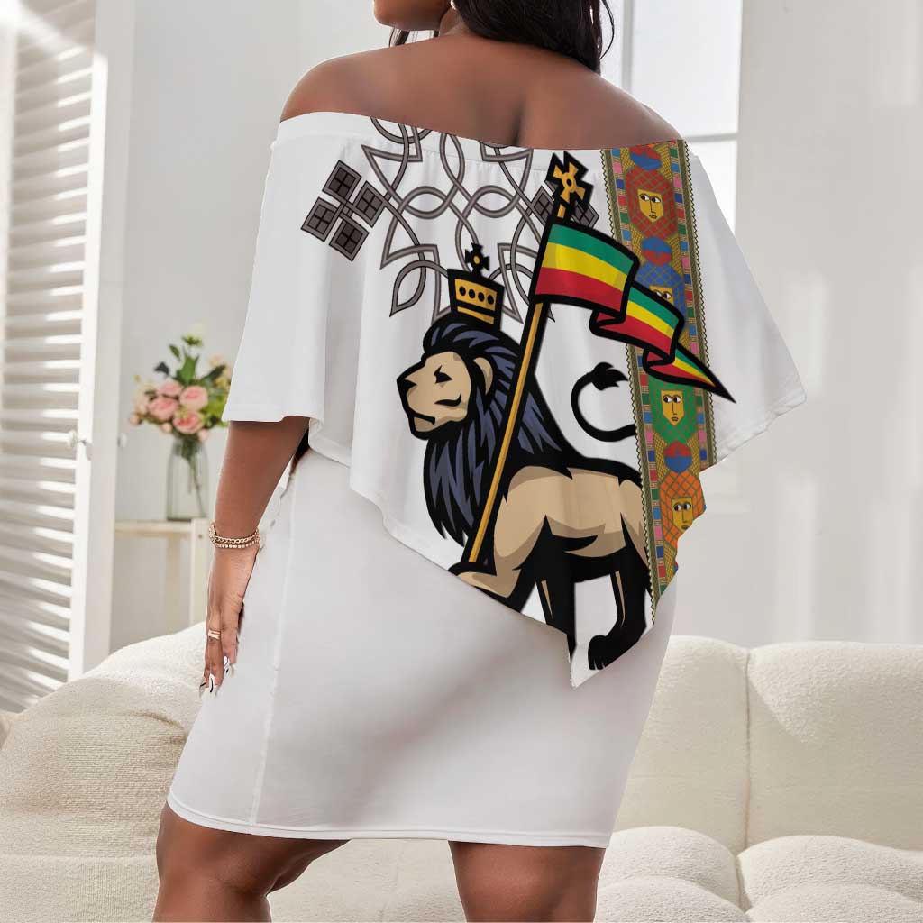 Ethiopia Saba Kemis Off Shoulder Short Dress Lion Of Judah
