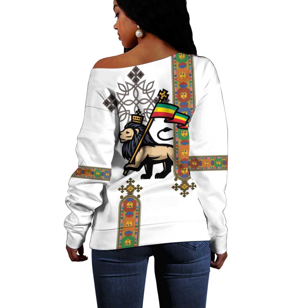 Ethiopia Saba Kemis Off Shoulder Sweater Lion Of Judah