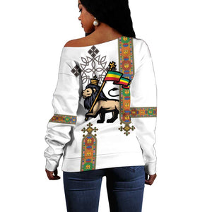 Ethiopia Saba Kemis Off Shoulder Sweater Lion Of Judah
