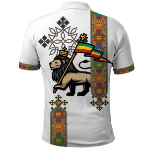 Ethiopia Saba Kemis Polo Shirt Lion Of Judah