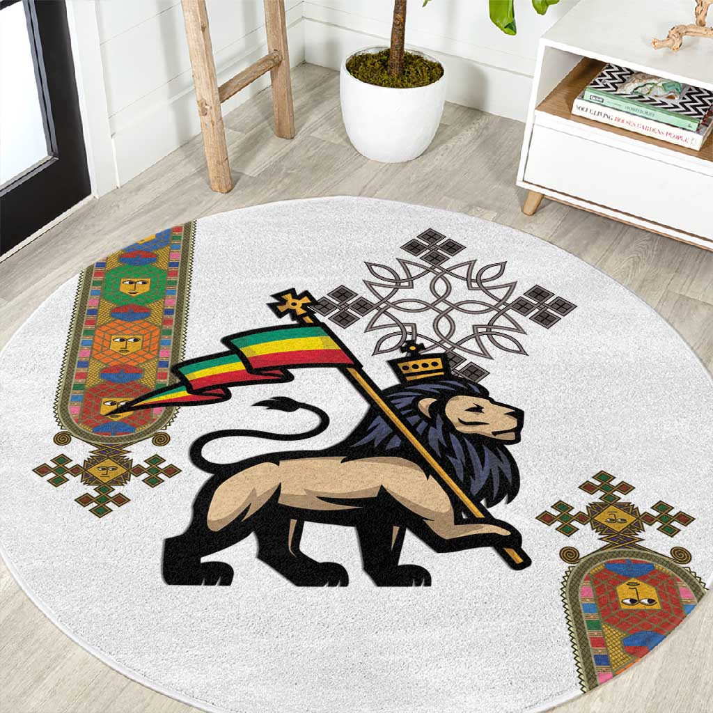 Ethiopia Saba Kemis Round Carpet Lion Of Judah