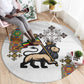 Ethiopia Saba Kemis Round Carpet Lion Of Judah