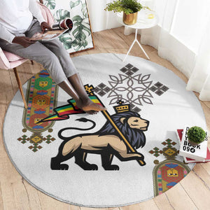Ethiopia Saba Kemis Round Carpet Lion Of Judah