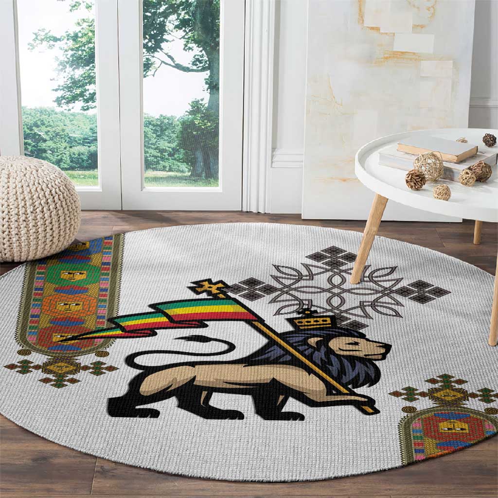 Ethiopia Saba Kemis Round Carpet Lion Of Judah