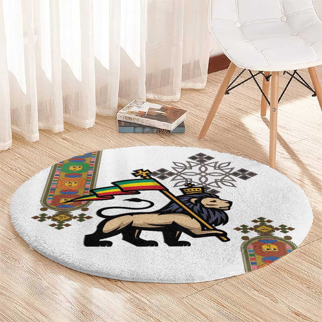 Ethiopia Saba Kemis Round Carpet Lion Of Judah