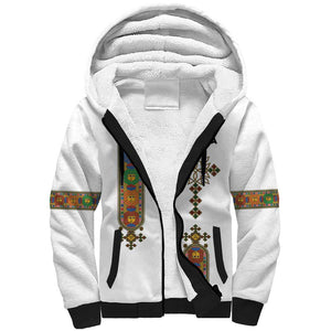 Ethiopia Saba Kemis Sherpa Hoodie Lion Of Judah
