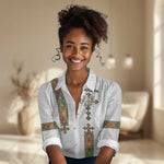 Ethiopia Saba Kemis Women Casual Shirt Lion Of Judah