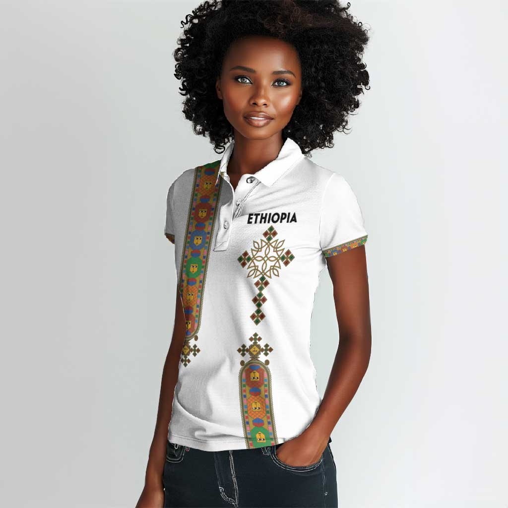 Ethiopia Saba Kemis Women Polo Shirt Lion Of Judah