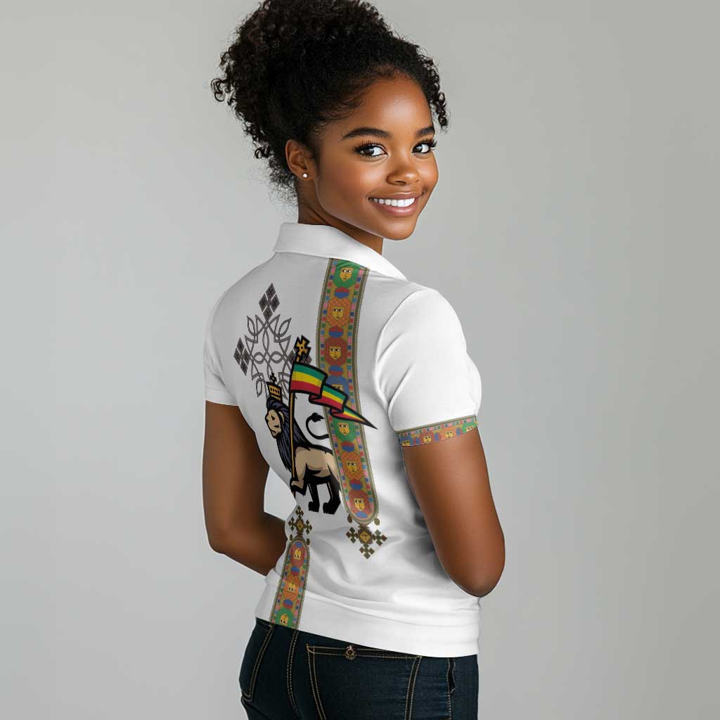 Ethiopia Saba Kemis Women Polo Shirt Lion Of Judah