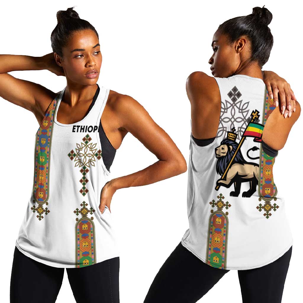 Ethiopia Saba Kemis Women Racerback Tank Lion Of Judah