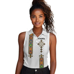 Ethiopia Saba Kemis Women Sleeveless Polo Shirt Lion Of Judah