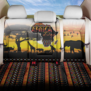 Africa Day Back Car Seat Cover Safari With Map - African Pattern