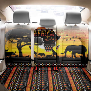 Africa Day Back Car Seat Cover Safari With Map - African Pattern