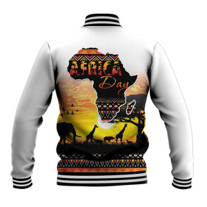 Africa Day Baseball Jacket Safari With Map - African Pattern