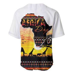 Africa Day Baseball Jersey Safari With Map - African Pattern