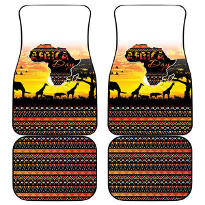 Africa Day Car Mats Safari With Map - African Pattern