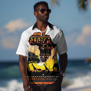 Africa Day Hawaiian Shirt Safari With Map - African Pattern