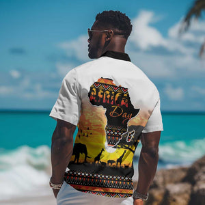 Africa Day Hawaiian Shirt Safari With Map - African Pattern